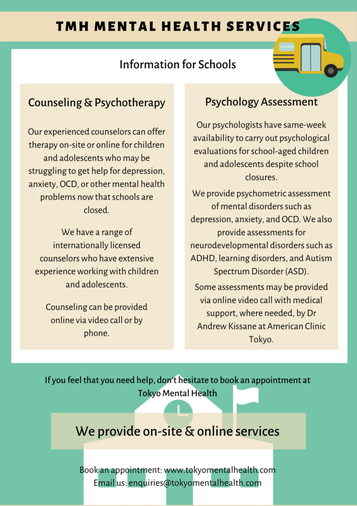 Newsletter page 4: Counseling, Psychotherapy, and Psychology Assessment information for schools. 