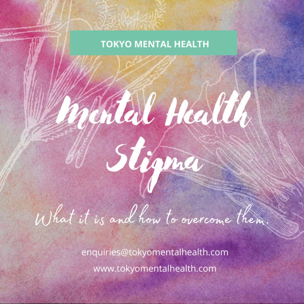 A poster that says "Mental health stigma, what it is, and how to overcome them."